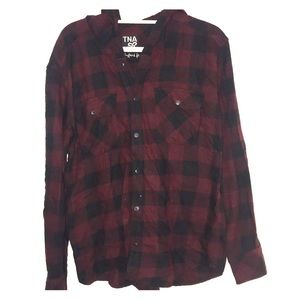 Aritzia TNA Boyfriend Fit Women’s Flannel w/ Hood